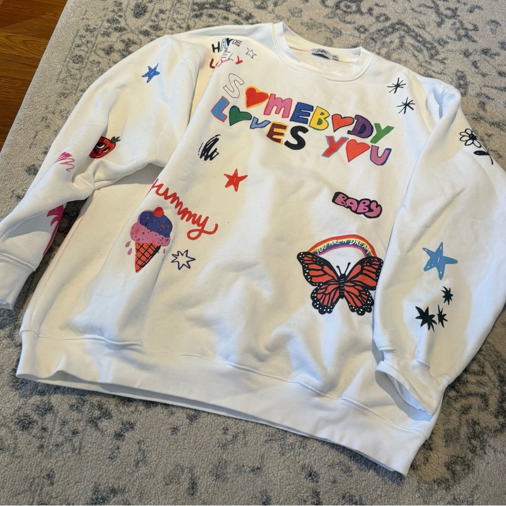 The Mayfair Group graphic sweatshirt.